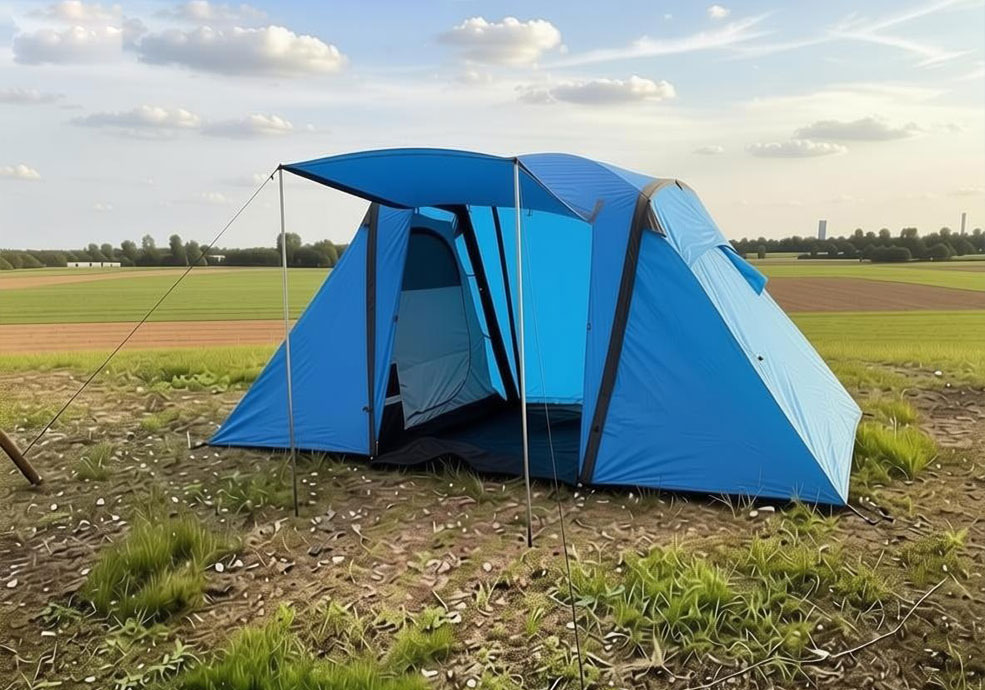 Cort gonflabil pop-up impermeabil pentru 4 persoane