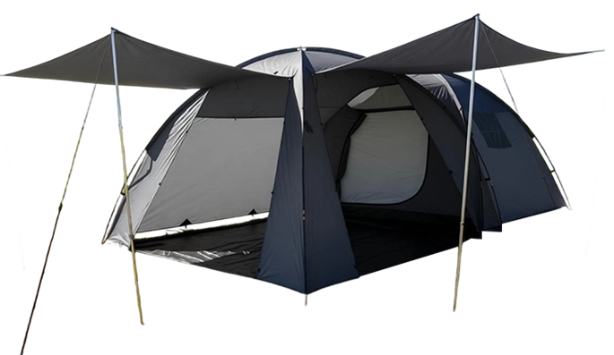 Cort de camping dublu stratificat, rezistent la apă, pentru 5-6 persoane
