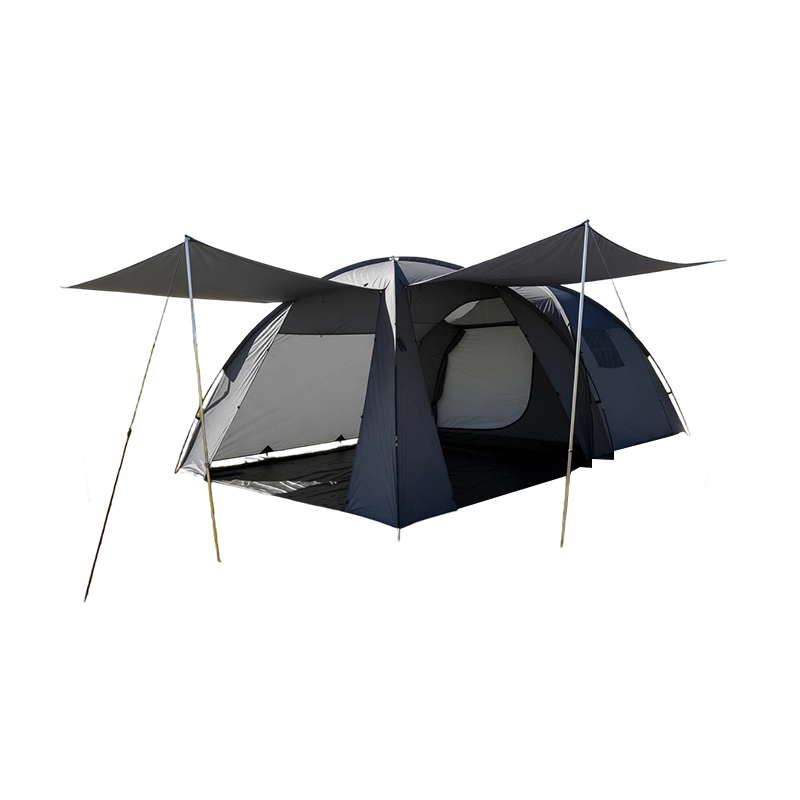 Cort de camping dublu stratificat, rezistent la apă, pentru 5-6 persoane