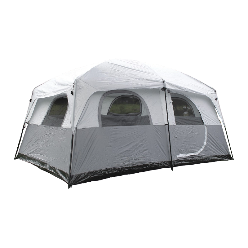 Cort de camping spațios pentru 10 persoane cu suport pentru stâlp de oțel