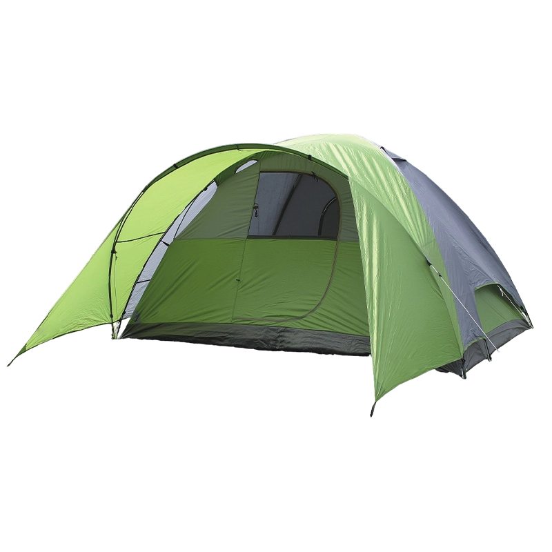 Cort de camping de familie pentru 5-6 persoane cu stâlpi din fibră de sticlă