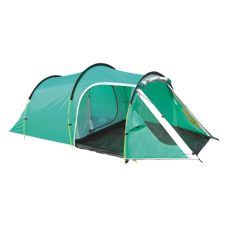 Cort tunel pentru 2-3 persoane pentru camping cu o cameră și o zonă de living