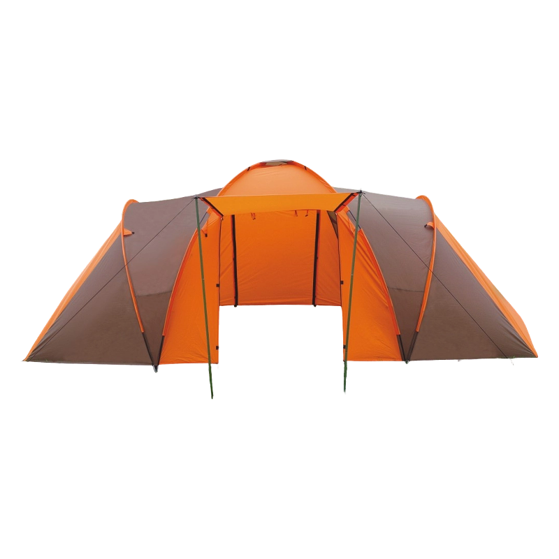 Cort de camping pentru 4 persoane cu două camere și un living