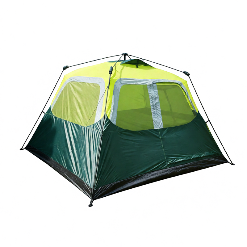 Cort de camping automat pentru 4–8 persoane cu ferestre din plasă